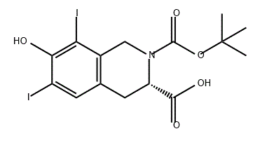 CAS#142335 - 41-9|2- (tert-butoxycarbonyl) -7-hydroxy-6,8-diiodo-1,2,3,4-tetrahydroisoquinolin-3-carboxylsyre